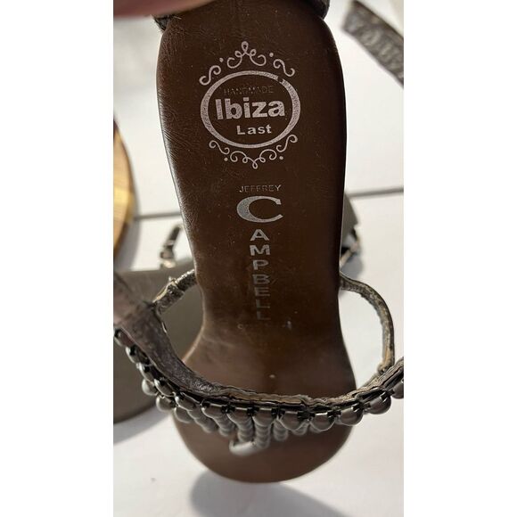 Jeffrey Campbell Nena 2 Sandals Pewter Size 9 - Picture 4 of 4